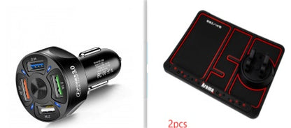 4-Port Fast Charge Car Charger – Compact USB Power Adapter for All Devices (45W)
