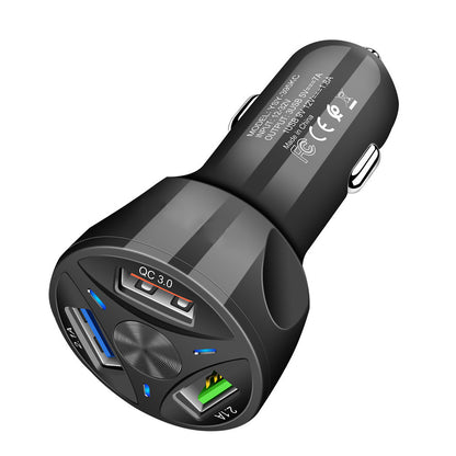 4-Port Fast Charge Car Charger – Compact USB Power Adapter for All Devices (45W)